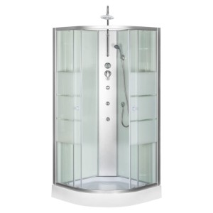 KERRA  KABINA HYDROMASAŻOWA Z BRODZIKIEM 90x90x235 STRADA