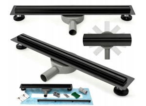REA ODPŁYW LINIOWY NEO SLIM PRO BLACK 2w1