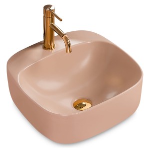 REA U9607 Umywalka nablatowa  Luiza 42 Beige MAT