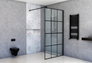 Sea Horse - Easy IN Nero kabina prysznicowa typu walk-in 