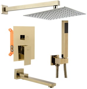 REA PR4561 ZESTAW NATRYSKOWO-WANNOWY Z WYLEWKĄ BENTO L.GOLD