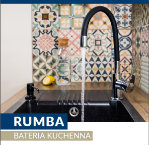 KFA ARMATURA KRAKÓW- Bateria RUMBA zlewozmywakowa z elastyczna wylewką 