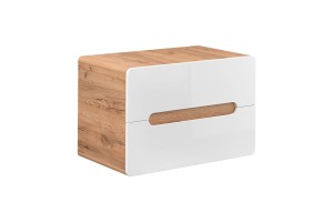 COMAD ARUBA 829 - Szafka pod umywalkę nablatową 80 2S - Dąb Craft Złoty / Biały Połysk