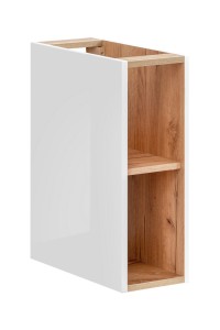 COMAD CAPRI WHITE 810 - Szafka niska 20 - Biały Połysk/ Dąb Craft Złoty / Biały Połysk