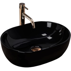 REA U7411 Umywalka nablatowa Amelia Black czarna 