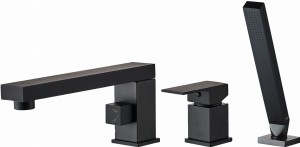 REA B6630 Bateria wannowa Glen Black trzyczęściowa