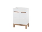 COMAD BALI WHITE 820 - Szafka pod umywalkę 60 2D - Biel Alpejska / Dąb Wotan / Biały Kasai Połysk