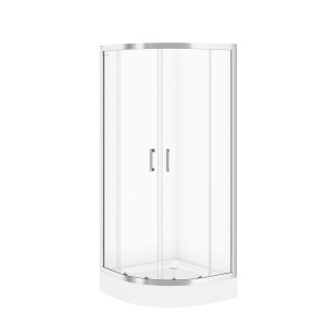 CERSANIT KABINA BASIC PÓŁOKRĄGŁA 90 x 185 Z BRODZIKIEM TAKO 90 x 16