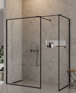 NEW TRENDY KABINA WALK IN NEW MODUS BLACK 130X100