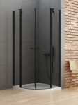 NEW TRENDY KABINA PÓŁOKRĄGŁA NEW SOLEO BLACK 80X80