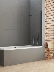 NEW TRENDY PARAWAN NAWANNOWY DWUCZĘSCIOWY NEW SOLEO BLACK 120X140 