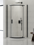 NEW TRENDY KABINA PÓŁOKRĄGŁA JEDNOSKRZYDŁOWA NEW KOMFORT BLACK 80X80