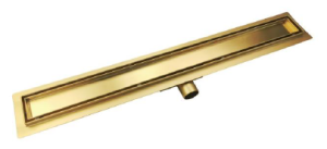 AQUAline- Odpływ liniowy posadzkowy złoty/gold 2w1 pod płytkę Rozmiary