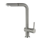 LAVEO BATERIA ZLEWOZMYWAKOWA Z WYCIĄGANĄ WYLEWKĄ LUNA SZARA