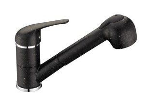 LAVEO BATERIA ZLEWOZMYWAKOWA Z WYCIĄGANĄ WYLEWKĄ DAGA CZARNA