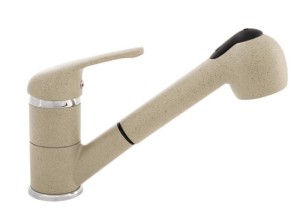 LAVEO BATERIA ZLEWOZMYWAKOWA Z WYCIĄGANĄ WYLEWKĄ DAGA BEŻ