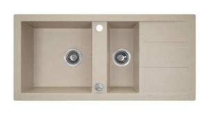 LAVEO ZLEWOZMYWAK 1,5 KOMOROWY POLIGRAN Z OCIEKACZEM BARBADOS BEŻ