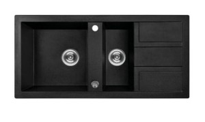 LAVEO ZLEWOZMYWAK 1,5 KOMOROWY POLIGRAN Z OCIEKACZEM BARBADOS CZARNY