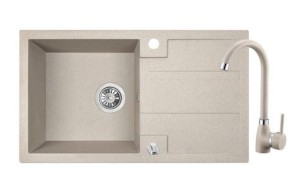 LAVEO ZLEWOZMYWAK 1 KOMOROWY Z OCIEKACZEM I BATERIĄ BARBADOS BEŻ