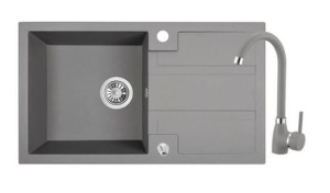 LAVEO ZLEWOZMYWAK 1 KOMOROWY Z OCIEKACZEM I BATERIĄ BARBADOS SZARY