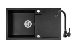 LAVEO ZLEWOZMYWAK 1 KOMOROWY Z OCIEKACZEM I BATERIĄ BARBADOS CZARNY