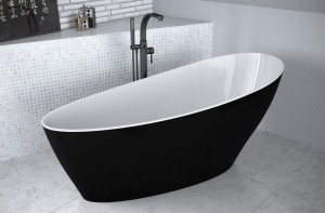 BESCO WANNA WOLNOSTOJĄCA KEYA BLACK&WHITE 165X70 