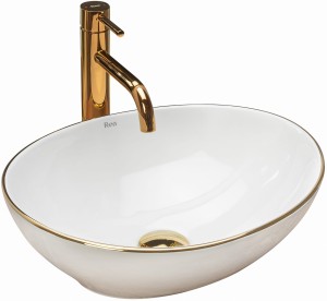 REA U3287 Umywalka nablatowa SOFIA GOLD EDGE
