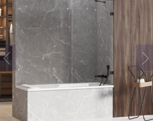 NEW TRENDY Parawan nawannowy AVEXA BLACK wpornik skośny