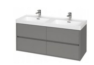 Cersanit  Crea SET B285 Umywalka z szafką 120,5x45,5 cm szara mat