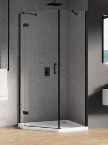 NEW TRENDY KABINA PIĘCIOKĄTNA ASYMETRYCZNA NEW AZURA BLACK