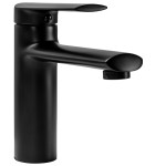 REA B6920 Bateria umywalkowa Buzz Black czarna niska