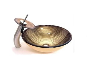 VELDMAN ZŁOTA SZKLANA UMYWALKA 