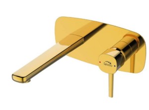 LAVEO Pola – bateria umywalkowa podtynkowa złota