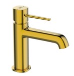 LAVEO Pola – bateria umywalkowa stojąca z korkiem złota