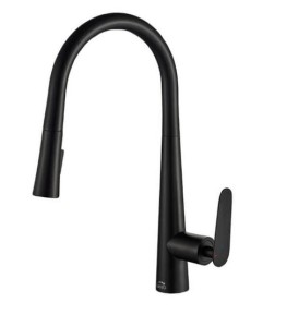 LAVEO Nalda – bateria zlewozmywakowa stojąca z wyciąganą wylewką black