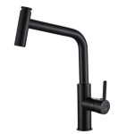 LAVEO Toro – bateria zlewozmywakowa z wyciąganą wylewką black