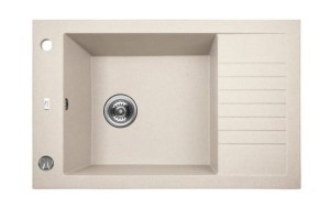 LAVEO Pionier – Zlewozmywak 1-komorowy z półociekaczem beżowy