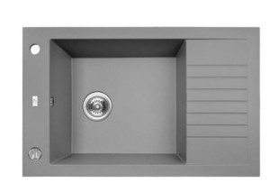 LAVEO Pionier – Zlewozmywak 1-komorowy z półociekaczem szary