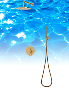 OMNIRES Y system prysznicowy podtynkowy złoty połysk