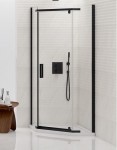 New Trendy kabina prysznicowa asymetryczna New Komfort Black 100x80x190