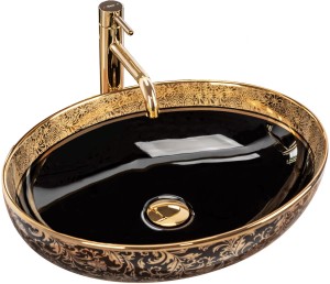 REA Umywalka Margot Złoto / Czerń ceramiczna