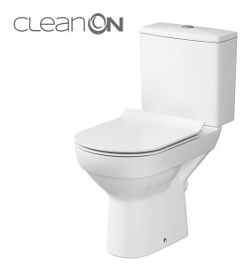 Cersanit WC KOMPAKT CITY NEW CLEANON 011 3/5 Z DESKĄ CITY SLIM DUROPLASTOWĄ