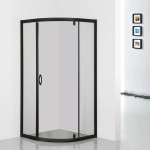 SEA HORSE STYLIO KABINA PÓŁOKRĄGŁA JEDNOSKRZYDŁOWA CZARNY MAT BK501RTK+/BK502RTK+