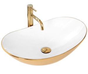 REA U7808 Umywalka nablatowa Royal White Gold