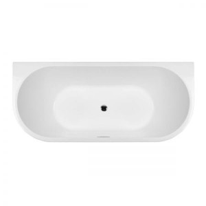 Oltens Begna wanna przyścienna 170x75 cm akrylowa owalna biała 12011000