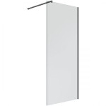 Oltens Bo ścianka prysznicowa Walk-In 100 cm profil czarny mat 22002300