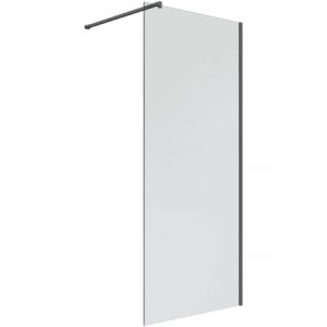 Oltens Bo ścianka prysznicowa Walk-In 100 cm profil czarny mat 22002300