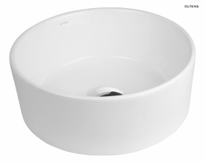 Oltens Lagde umywalka 40 cm nablatowa okrągła biała 40316000