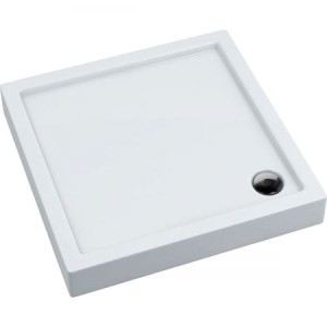 Oltens Vindel brodzik kwadratowy 90x90 cm akrylowy biały 17004000