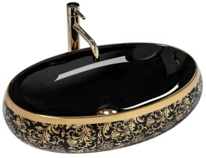 REA UMYWALKA NABLATOWA  MERYL BLACK / GOLD POŁYSK
